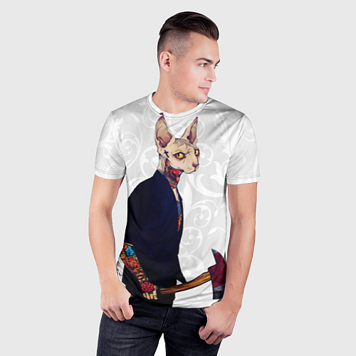Мужская спорт-футболка Сфинкс с топором / 3D-принт – фото 3