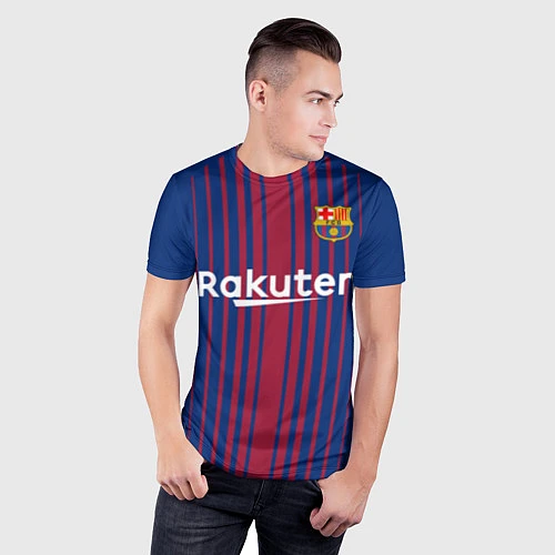 Мужская спорт-футболка FCB Barcelona: Rakuten / 3D-принт – фото 3