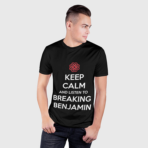 Мужская спорт-футболка Keep Calm & Breaking Benjamin / 3D-принт – фото 3