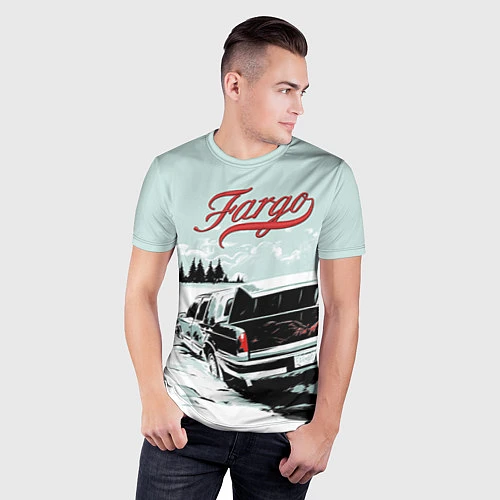 Мужская спорт-футболка Fargo Car / 3D-принт – фото 3