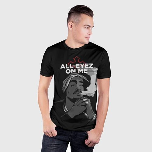 Мужская спорт-футболка 2Pac: All Eyez On me / 3D-принт – фото 3