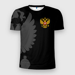 Мужская спорт-футболка Russia - Black collection