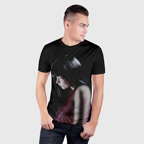 Мужская спорт-футболка Bjork / 3D-принт – фото 3