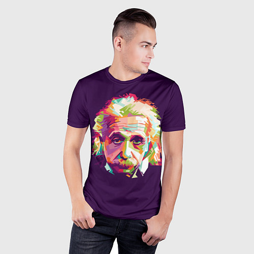 Мужская спорт-футболка Альберт Эйнштейн: Арт / 3D-принт – фото 3