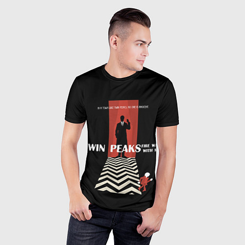 Мужская спорт-футболка Twin Peaks Man / 3D-принт – фото 3