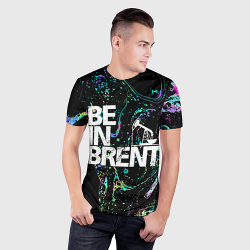 Мужская спорт-футболка Be in brent / 3D-принт – фото 3