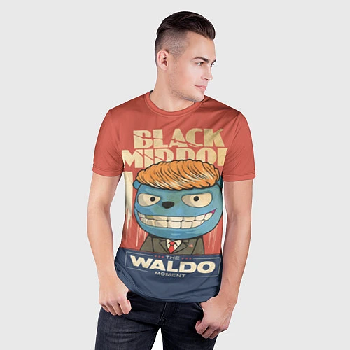 Мужская спорт-футболка Black Mirror: The Waldo / 3D-принт – фото 3