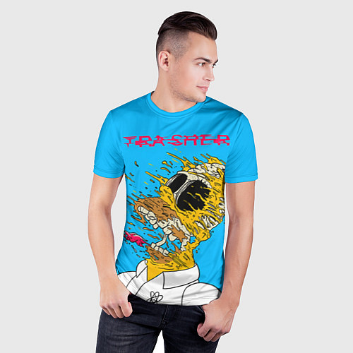 Мужская спорт-футболка Trasher Homer / 3D-принт – фото 3