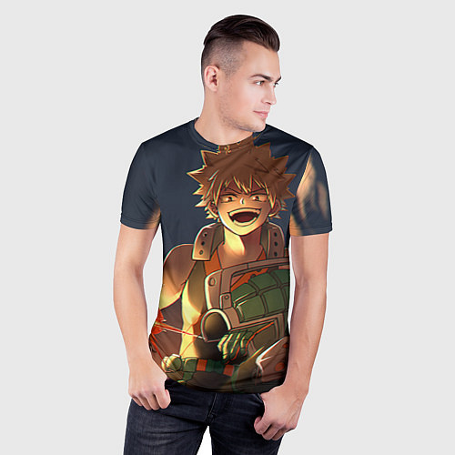 Мужская спорт-футболка Моя геройская академия / 3D-принт – фото 3