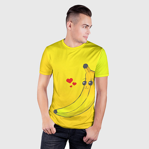 Мужская спорт-футболка Just Banana (Yellow) / 3D-принт – фото 3