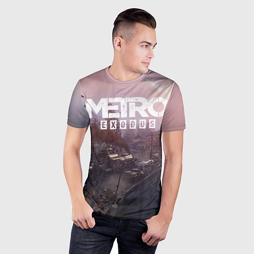 Мужская спорт-футболка Metro Exodus / 3D-принт – фото 3