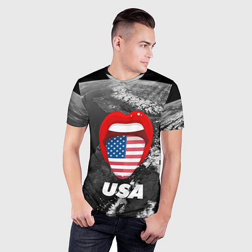 Мужская спорт-футболка USA / 3D-принт – фото 3