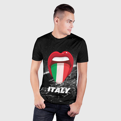 Мужская спорт-футболка Italy / 3D-принт – фото 3