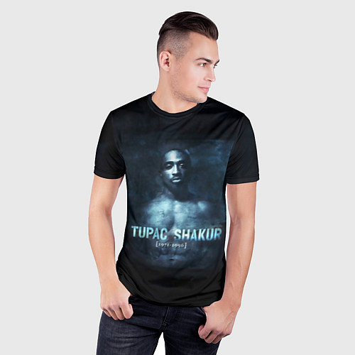 Мужская спорт-футболка Tupac Shakur 1971-1996 / 3D-принт – фото 3
