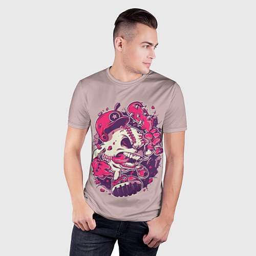 Мужская спорт-футболка CRASY Бейсбол / 3D-принт – фото 3