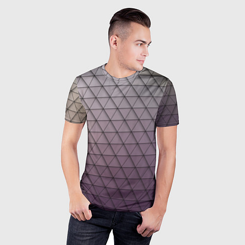Мужская спорт-футболка Кольчуга из треугольников / 3D-принт – фото 3