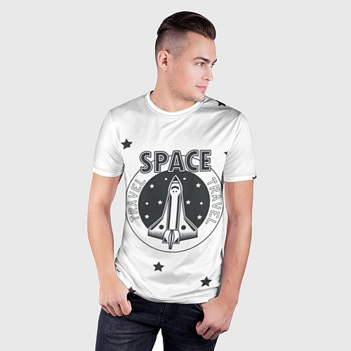 Мужская спорт-футболка Space travel / 3D-принт – фото 3