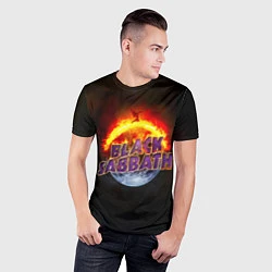 Футболка спортивная мужская Black Sabbath земля в огне, цвет: 3D-принт — фото 2
