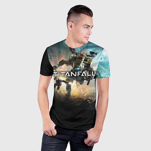 Мужская спорт-футболка Titanfall Battle / 3D-принт – фото 3