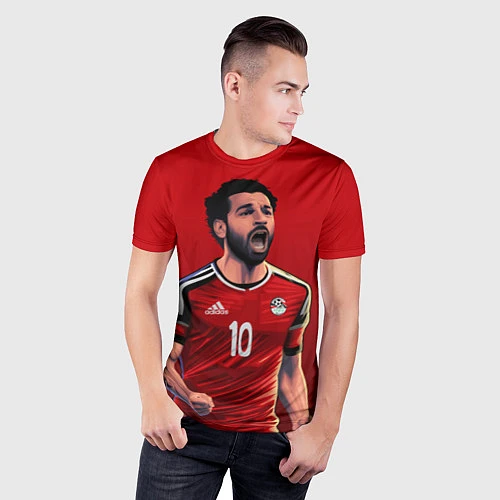 Мужская спорт-футболка Мохамед Салах / 3D-принт – фото 3