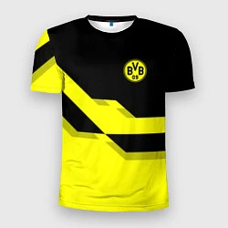 Футболка спортивная мужская BVB FC: Yellow style, цвет: 3D-принт