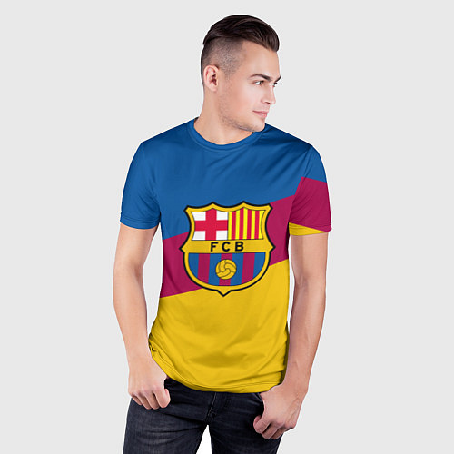Мужская спорт-футболка FC Barcelona 2018 Colors / 3D-принт – фото 3