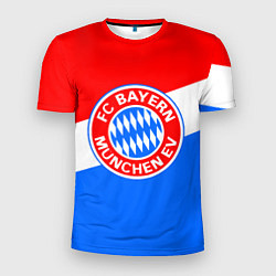 Футболка спортивная мужская FC Bayern: tricolor, цвет: 3D-принт