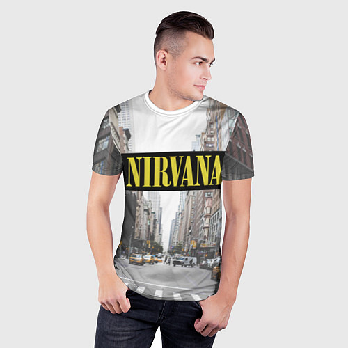 Мужская спорт-футболка Nirvana City / 3D-принт – фото 3