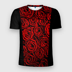Футболка спортивная мужская Унисекс / Красные розы, цвет: 3D-принт
