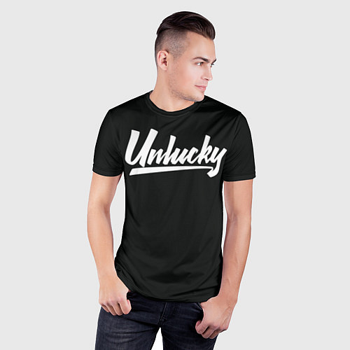 Мужская спорт-футболка Unlucky / 3D-принт – фото 3