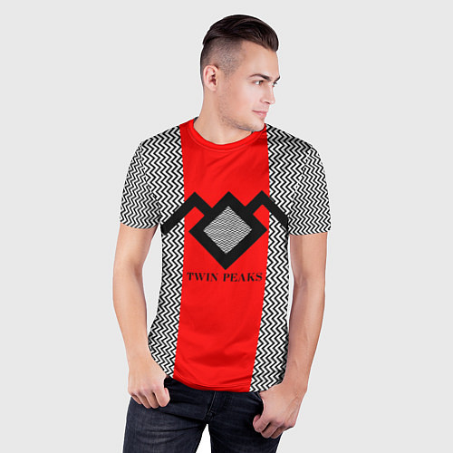 Мужская спорт-футболка Twin Peaks Mark / 3D-принт – фото 3