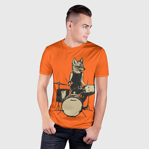 Мужская спорт-футболка Drums Fox / 3D-принт – фото 3