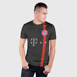 Футболка спортивная мужская Bayern FC: Black 2018, цвет: 3D-принт — фото 2