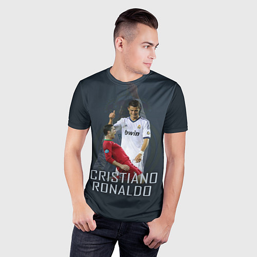 Мужская спорт-футболка Christiano Ronaldo / 3D-принт – фото 3