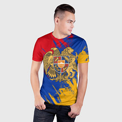 Футболка спортивная мужская Герб и флаг Армении, цвет: 3D-принт — фото 2