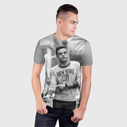 Мужская спорт-футболка Rami Malek / 3D-принт – фото 3