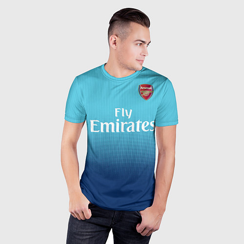 Мужская спорт-футболка Arsenal FC: Ozil Blue Away 17/18 / 3D-принт – фото 3