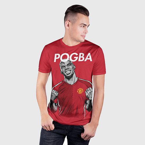 Мужская спорт-футболка FC MU: Pogba / 3D-принт – фото 3