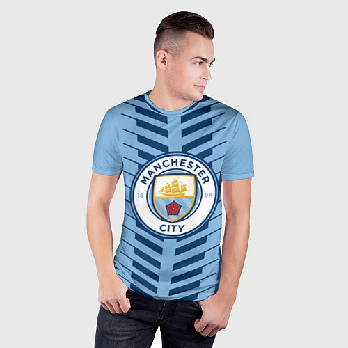 Мужская спорт-футболка FC Manchester City: Creative / 3D-принт – фото 3