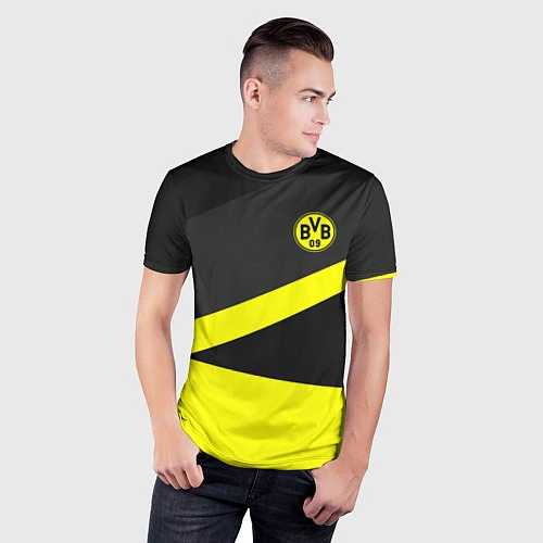 Мужская спорт-футболка FC Borussia: Sport Geometry / 3D-принт – фото 3