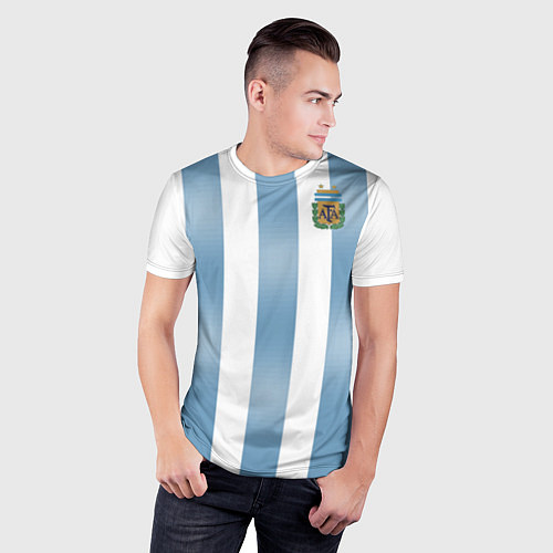 Мужская спорт-футболка Сборная Аргентины: ЧМ-2018 / 3D-принт – фото 3