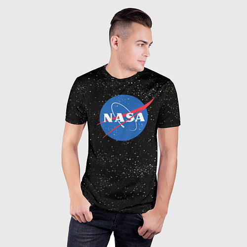 Мужская спорт-футболка NASA: Endless Space / 3D-принт – фото 3