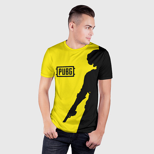 Мужская спорт-футболка PUBG: Yellow Shadow / 3D-принт – фото 3