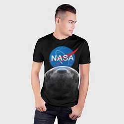 Футболка спортивная мужская NASA: Moon Rise, цвет: 3D-принт — фото 2