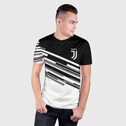 Футболка спортивная мужская FC Juventus: B&W Line, цвет: 3D-принт — фото 2