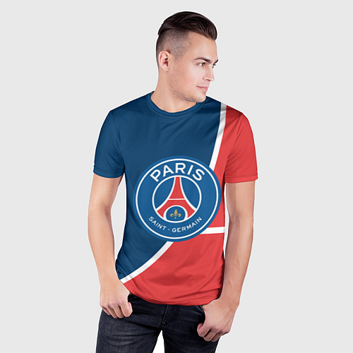Мужская спорт-футболка FC PSG: France / 3D-принт – фото 3