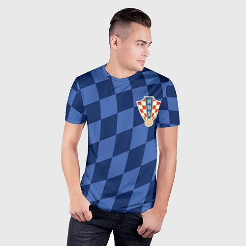 Мужская спорт-футболка Сборная Хорватии / 3D-принт – фото 3