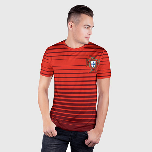 Мужская спорт-футболка Сборная Португалии / 3D-принт – фото 3