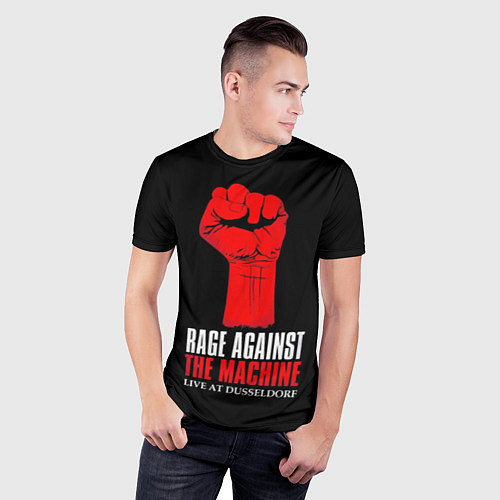 Мужская спорт-футболка Rage Against the Machine / 3D-принт – фото 3