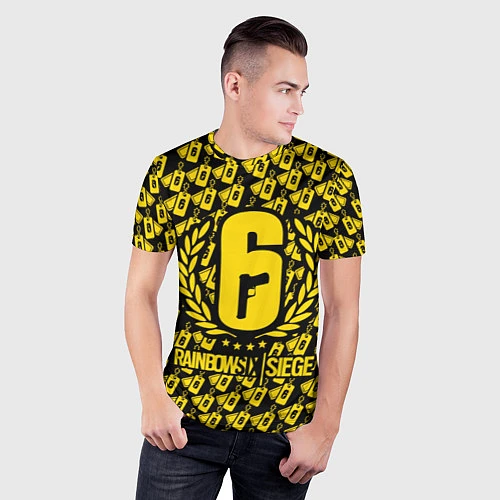Мужская спорт-футболка Rainbow Six: Champion Yellow / 3D-принт – фото 3